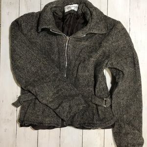 Womens Petite 🌸 Charles Klein Wool Zip Up Blazer